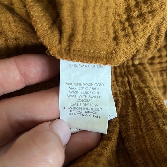 Red Caribou 'CLOSE TO THE STARS' SUDAN BROWN MUSLIN DRESS - Size 9-12M - Picture 3 of 3